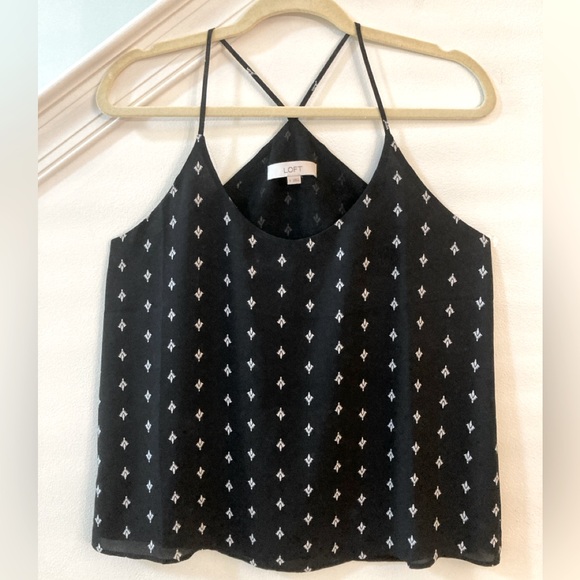 LOFT Printed Strappy Cami Size Small - Picture 2 of 6